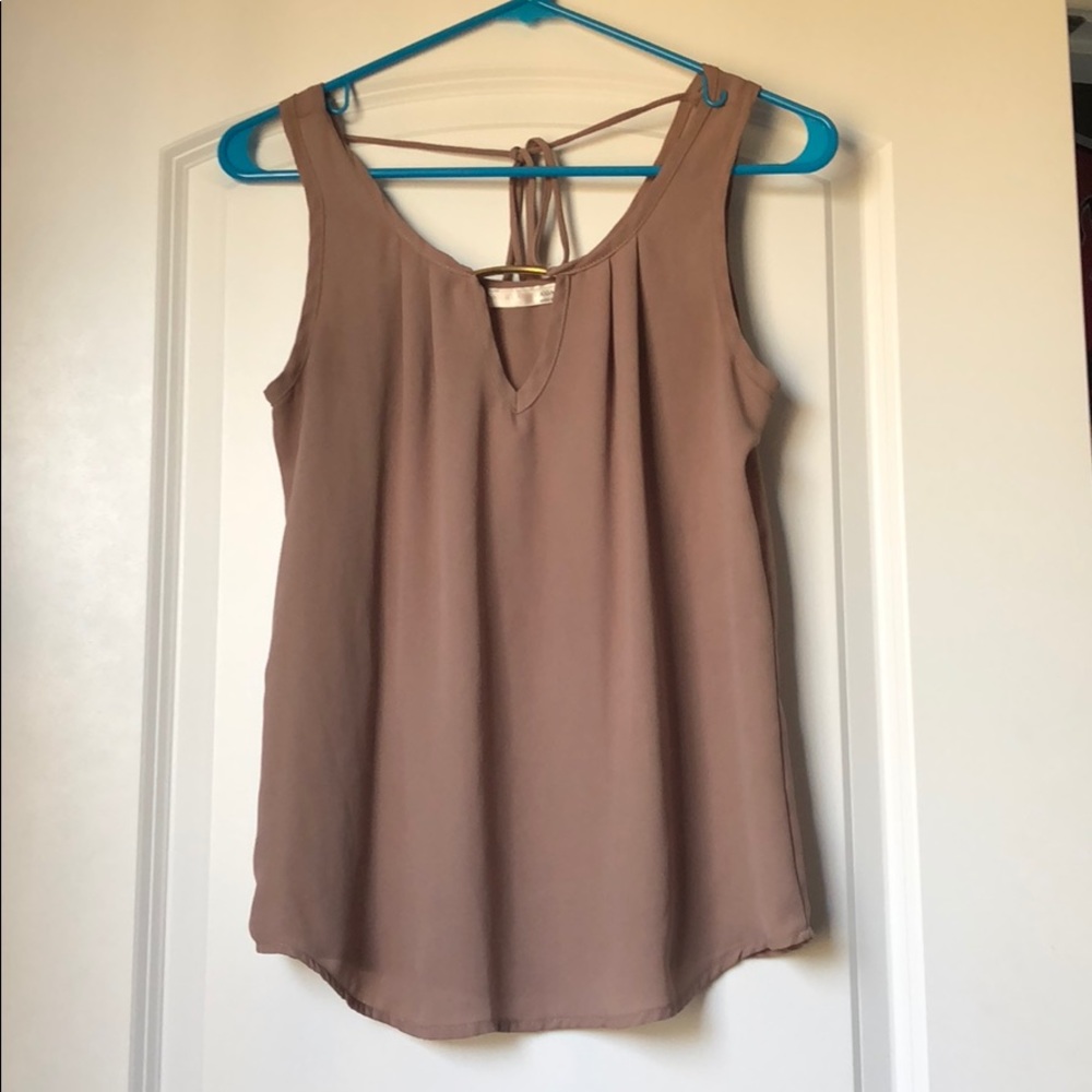 TANK TOP BLOUSE- TAN